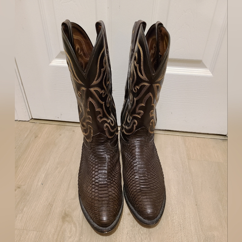 Nocona Exotic Python Boots (Real Snake Skin)